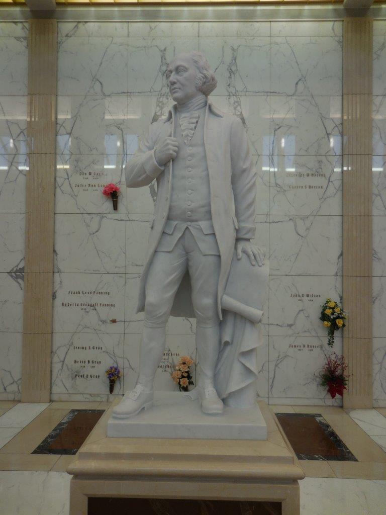 John Adams mausoleum statue in ft worth texas