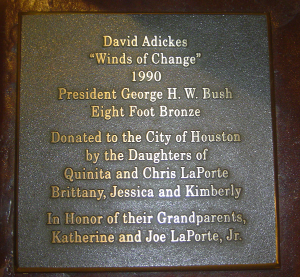 George Herbert Walker Bush statue at Houston airport