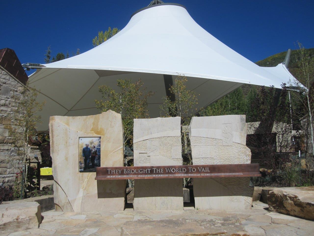 Monument to Gerald and Betty Ford at amphitheater