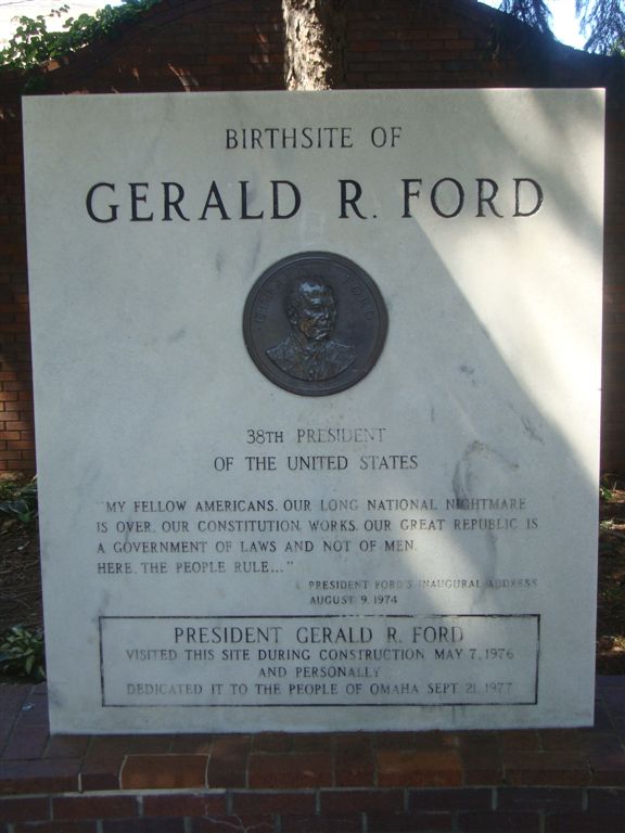 Monument marking Ford birthplace
