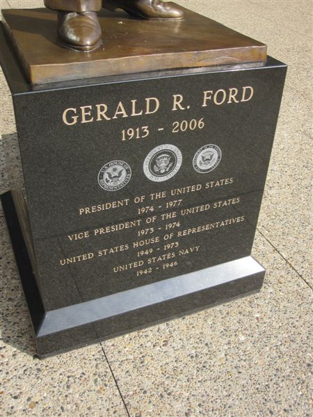 Gerald Ford Statue and Ford Museum in Grand Rapids