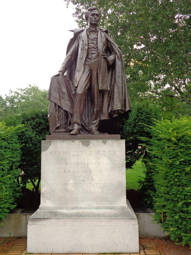 Franklin Pierce statue in Concord New Hampshire