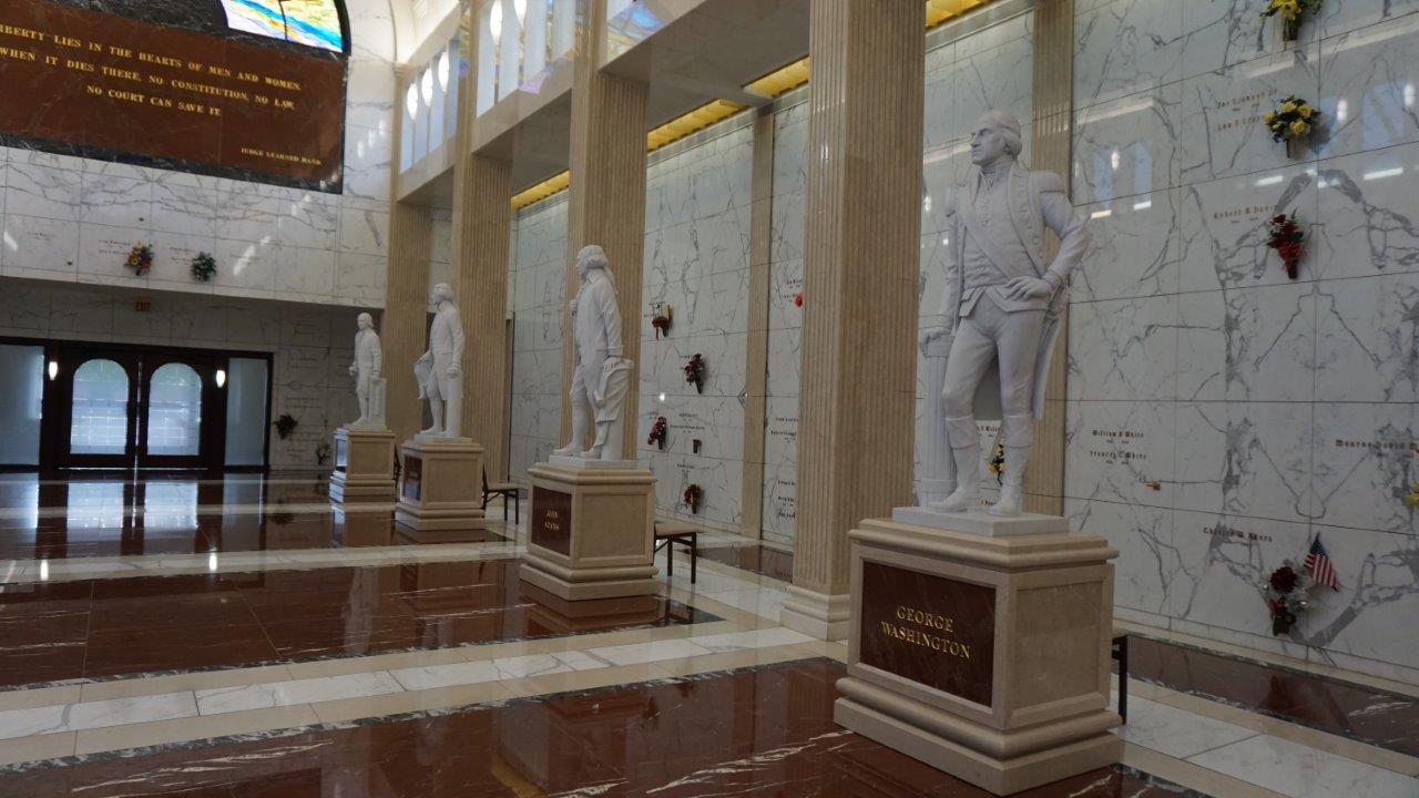 Greenwood mausoleum Presidential statues