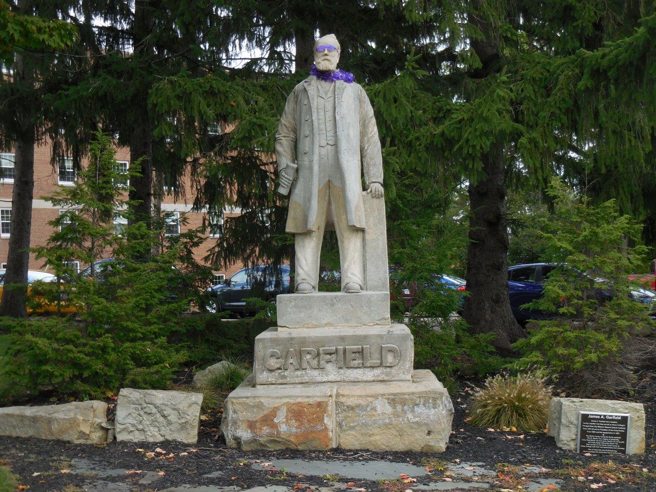 James Garfield statue in Hiram, Ohio