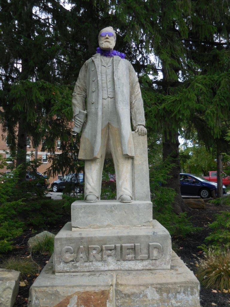 James Garfield statue in Hiram, Ohio