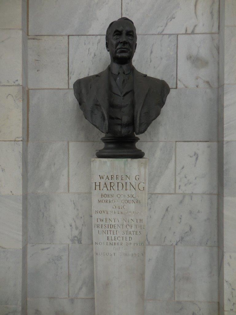 Warren Harding Bust at the William McKinley National Memorial in Niles, Ohio