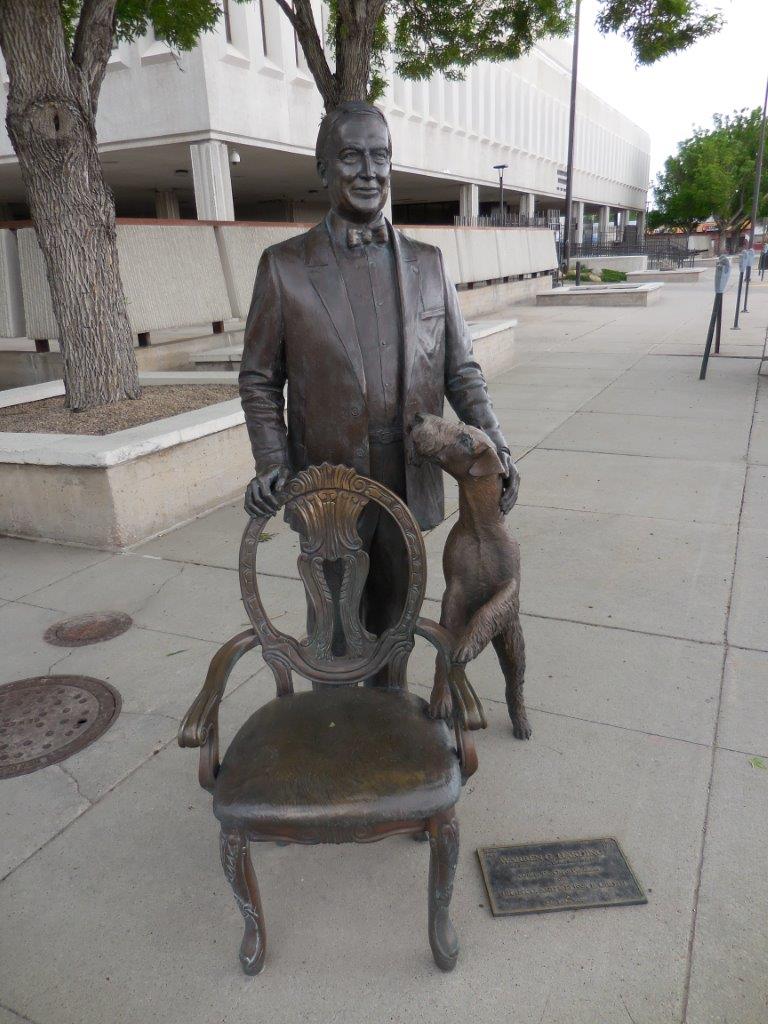 Warren Harding statue in Rapid City, South Dakota