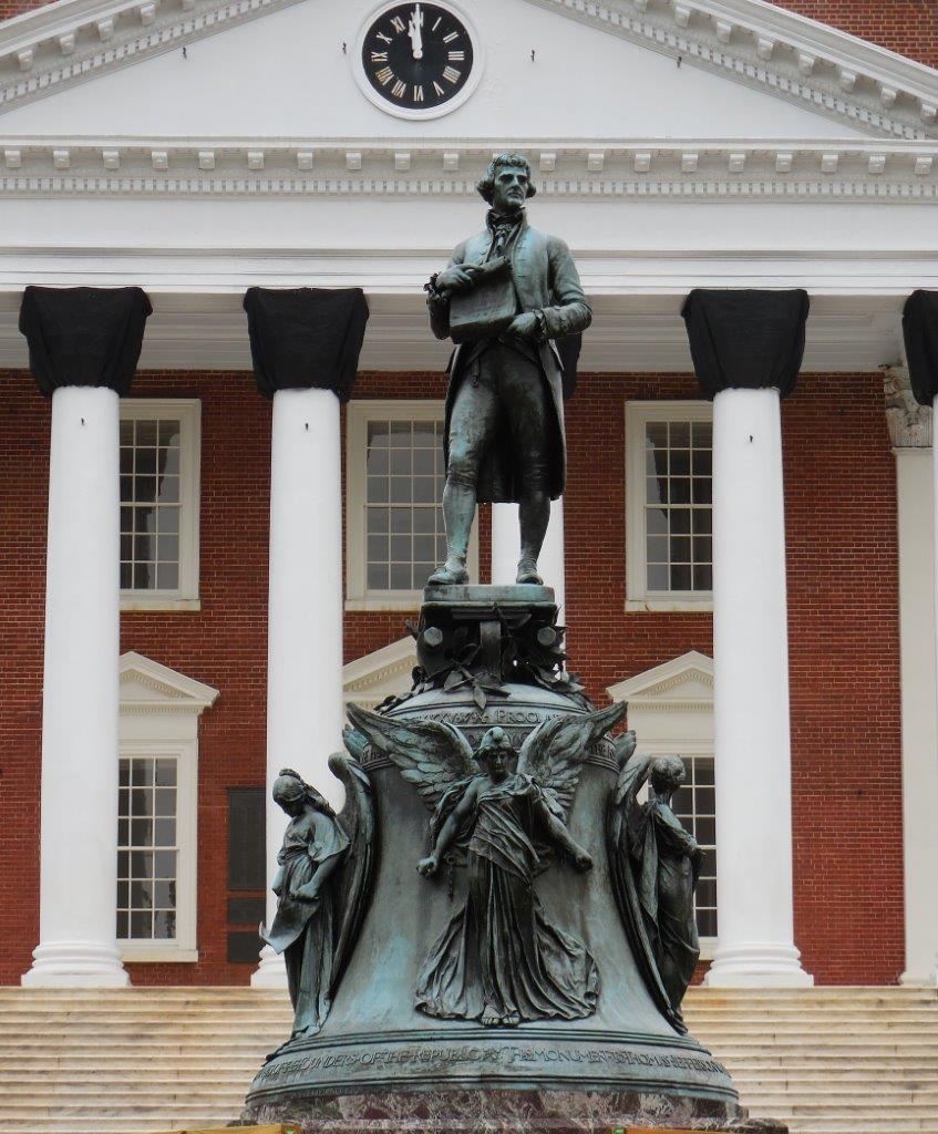 Thomas Jefferson statue at UVA
