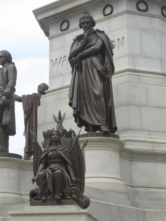 Jefferson statue outside Virginia's Capitol in Richmond