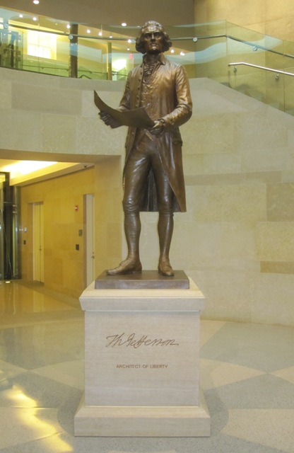 Thomas Jefferson statue inside Virginia Capitol