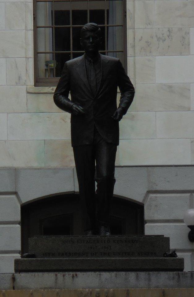 John F. Kennedy statue at Massachusetts Capitol Building in Boston