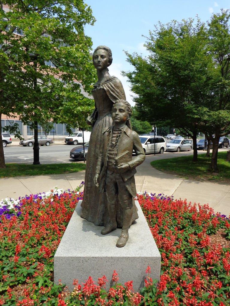 Abigail and John Quincy Adams statue