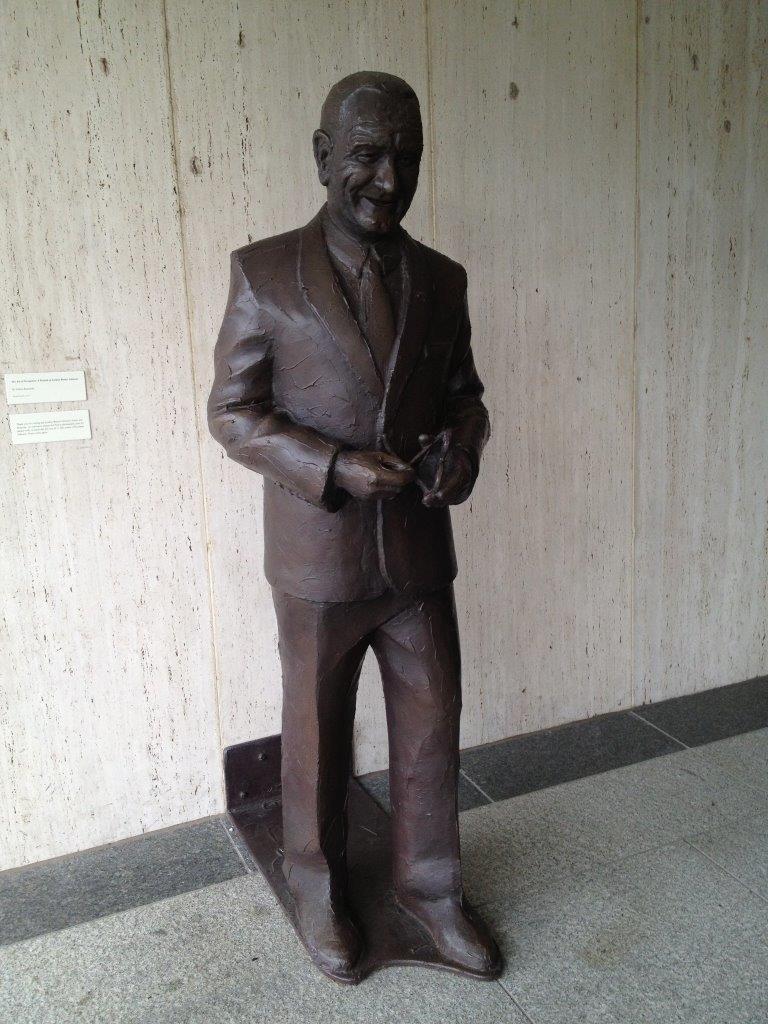 Lyndon Johnson statue at LBJ library