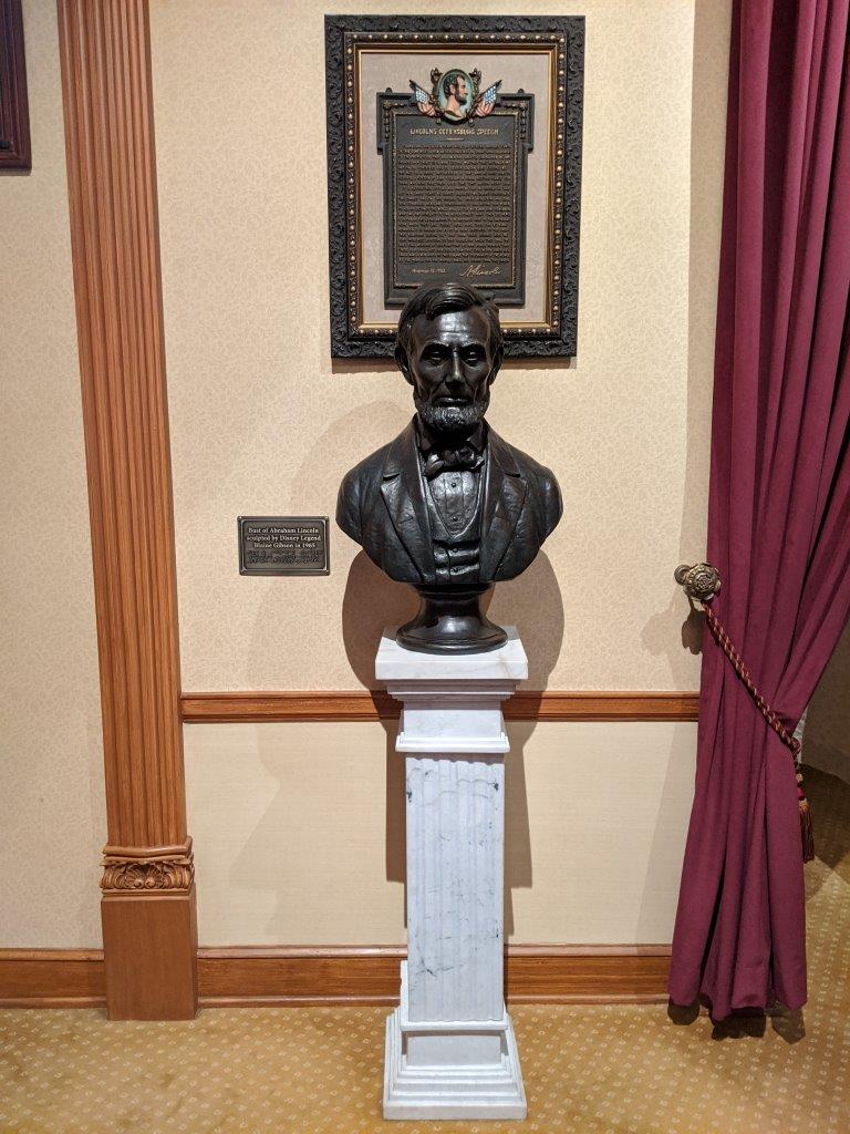 Lincoln bust at Disneyland