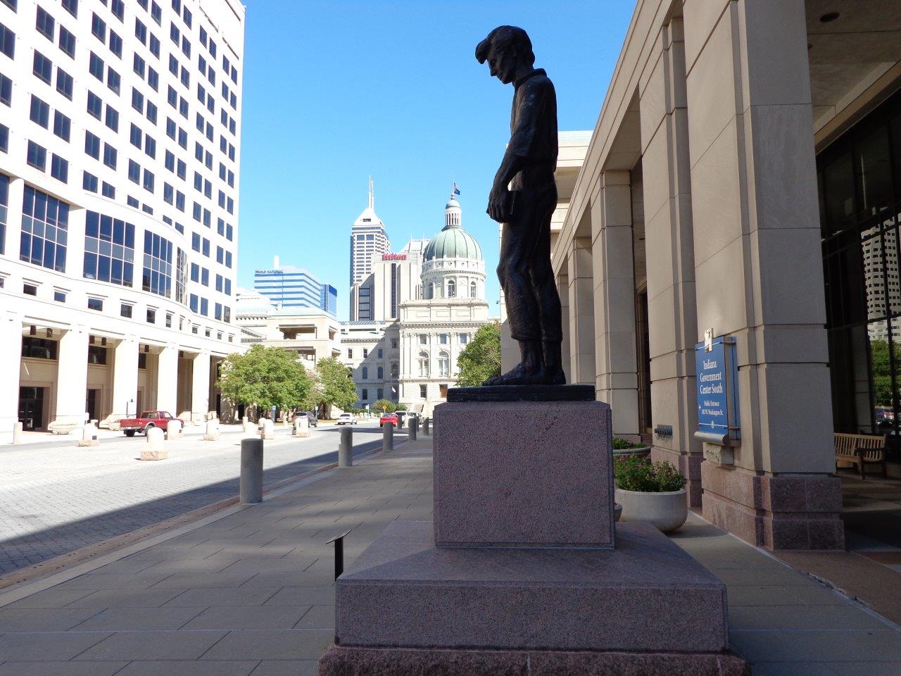 Young Abraham Lincoln statue in Indianapolis