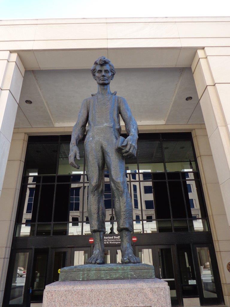 Young Abraham Lincoln statue in Indianapolis