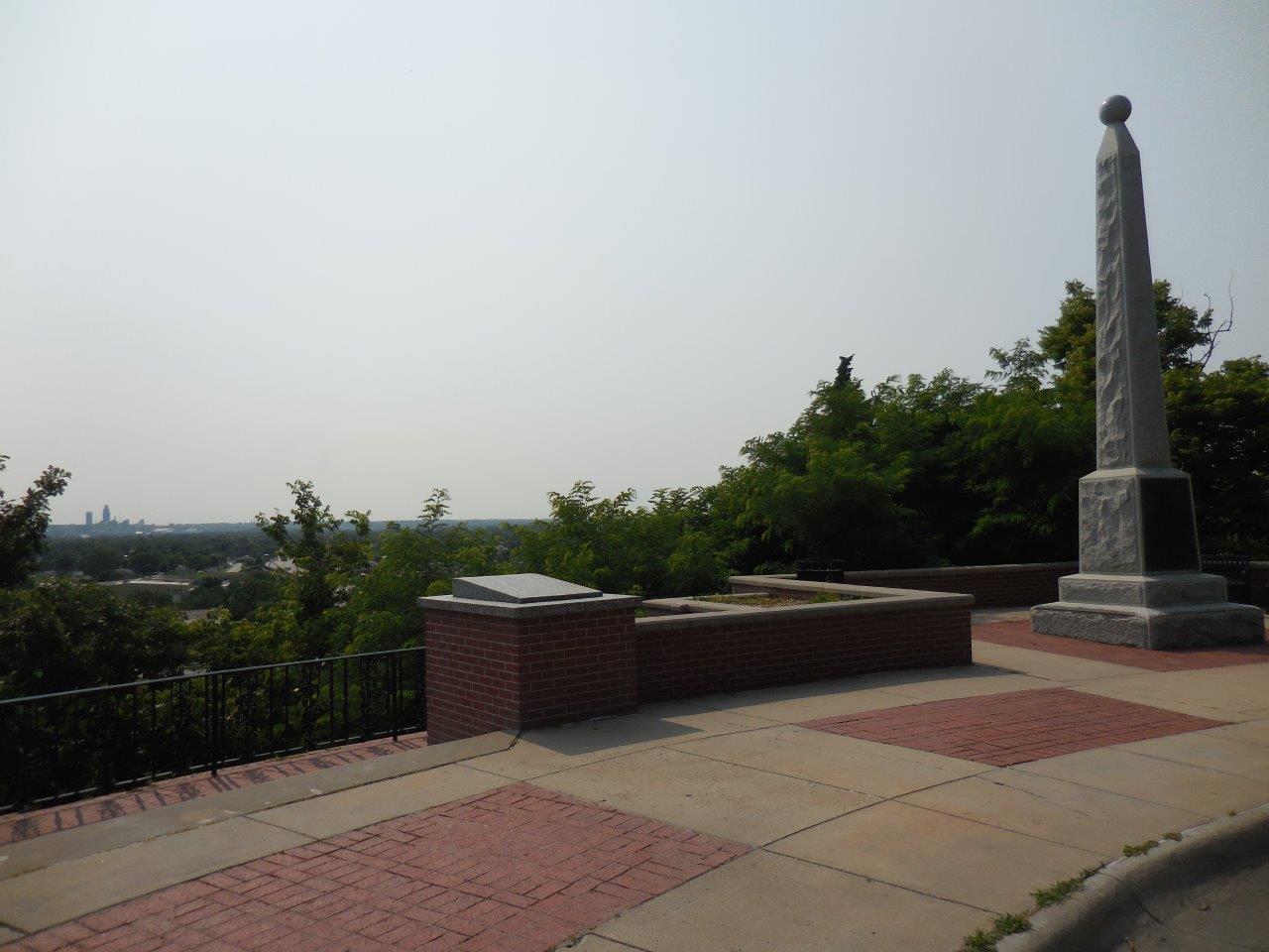 Abraham Lincoln monument marking eastern terminus of Transcontinental railroad