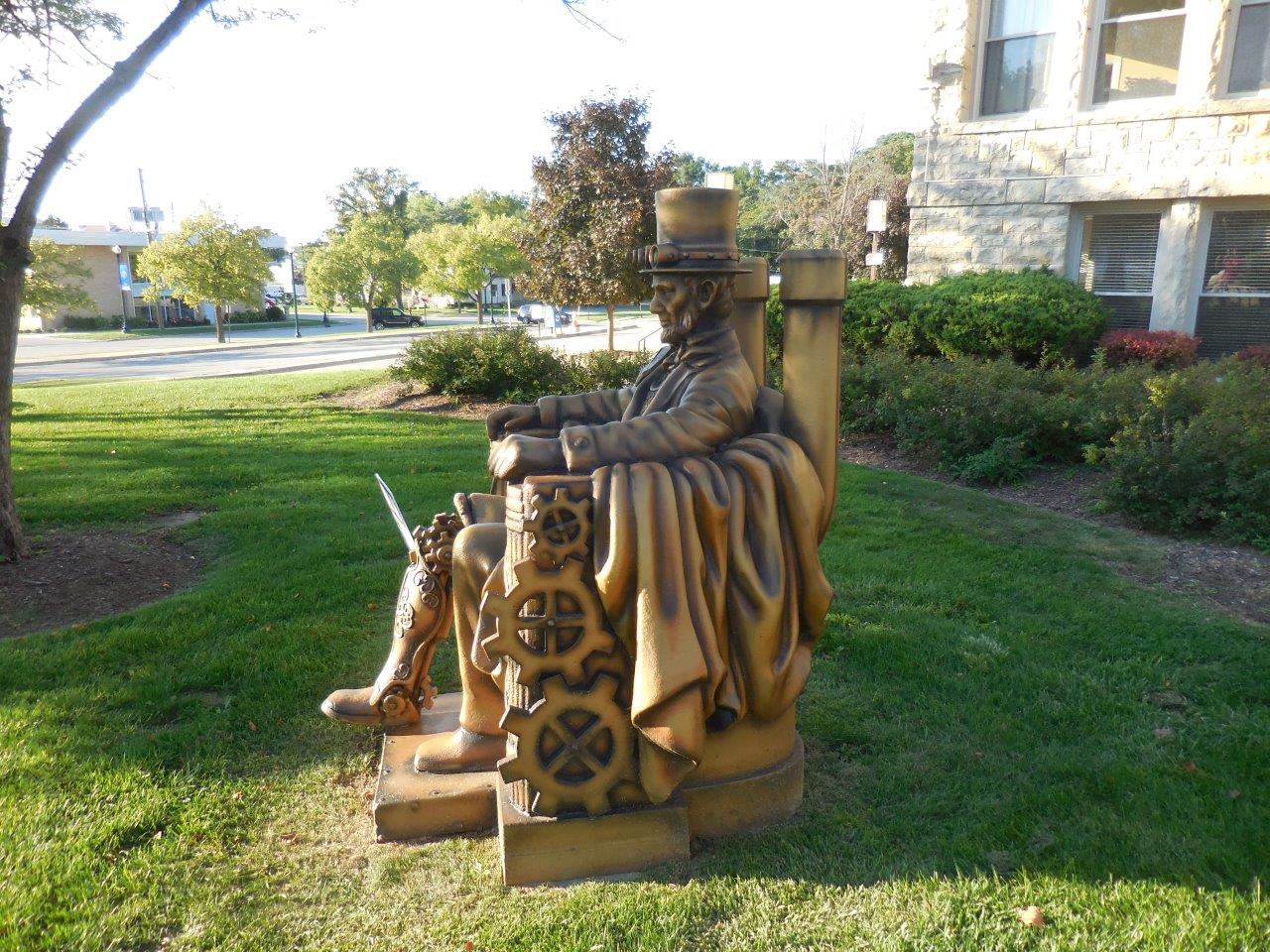 Abraham Lincoln Steampunk Statue in Lockport, Illinois