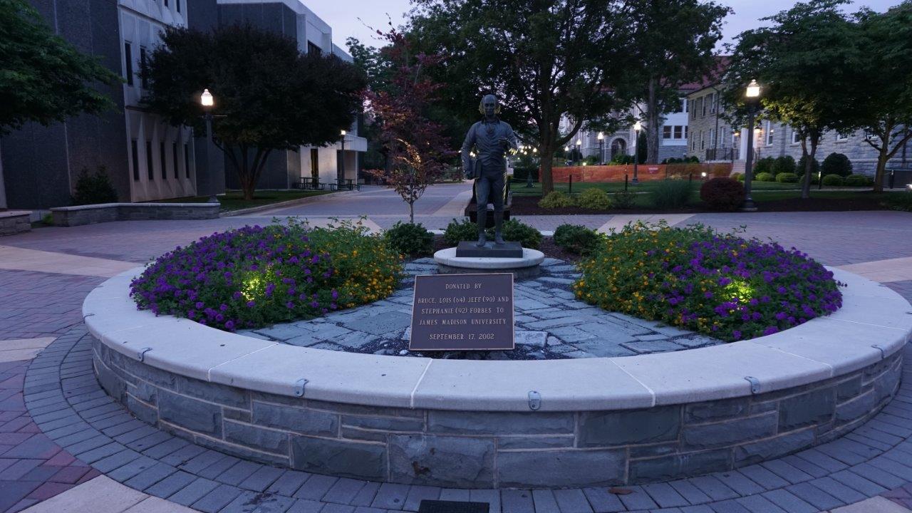 James Madison statue at James Madison University