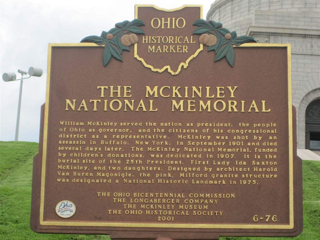 William McKinley tomb memorial marker
