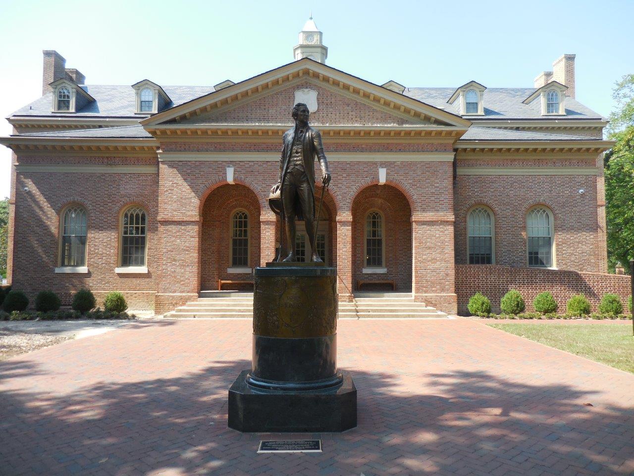 James Monroe statue at the College of William and Mary