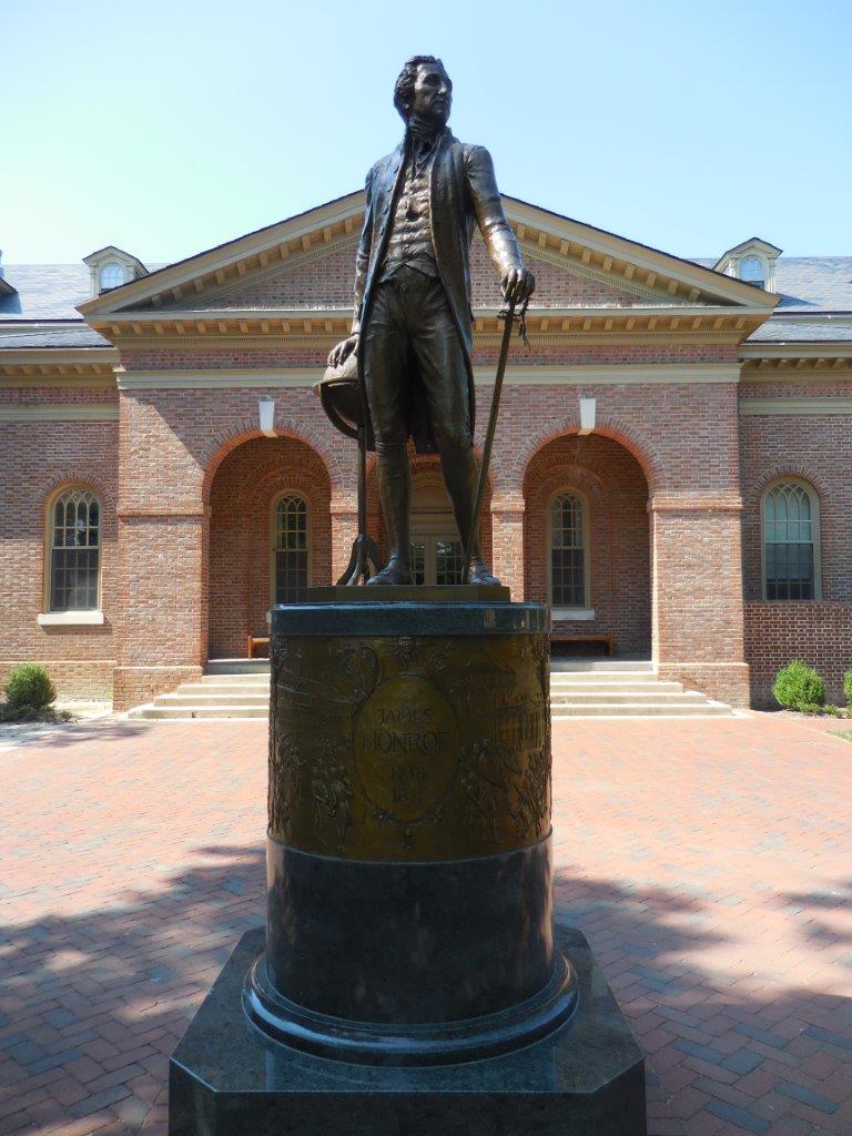 James Monroe statue at the College of William and Mary