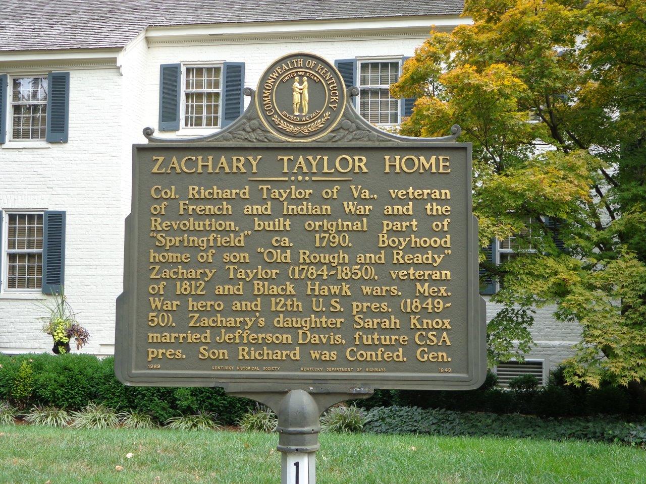 Zachary Taylor home in Louisville, KY