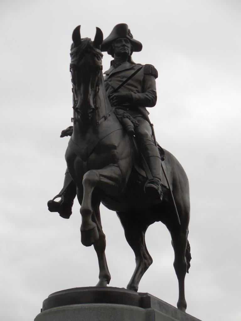 George Washington equestrian statue at Boston Public Garden