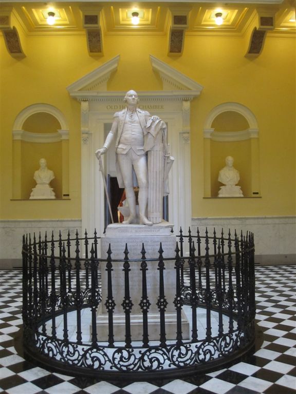 George Washington statue by Houdon in Virginia Capitol