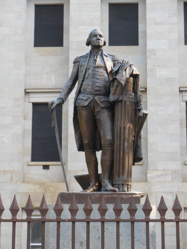 George Washington statue outside of North Carolina Capitol