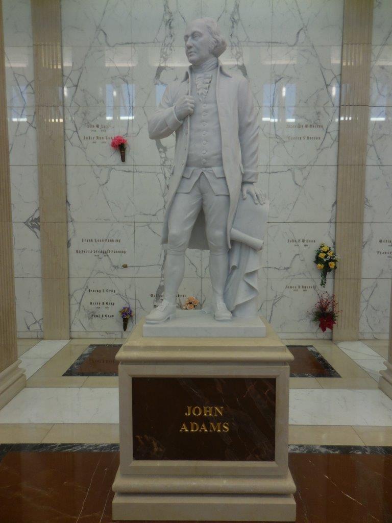 John Adams mausoleum statue in ft worth texas