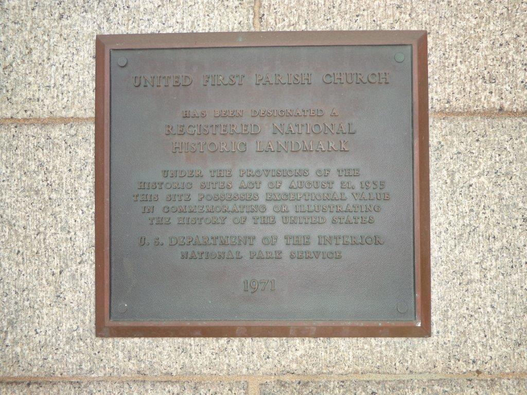 United First Parish Church - site of John and John Quincy Adams tomb