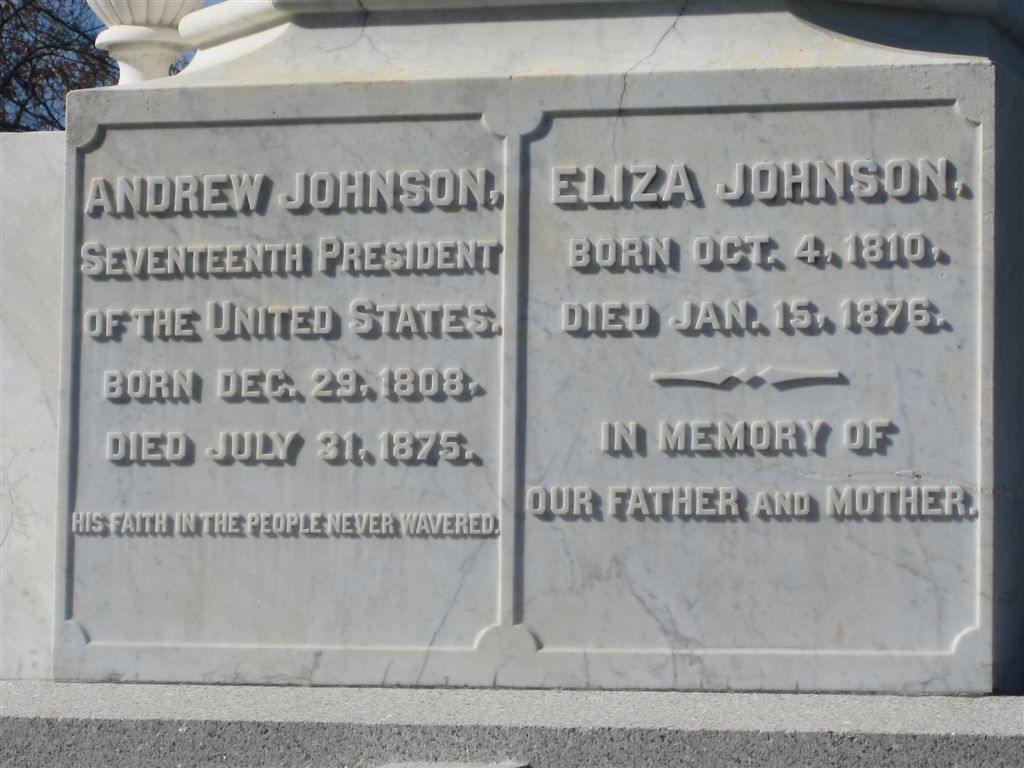 Andrew Johnson grave stone