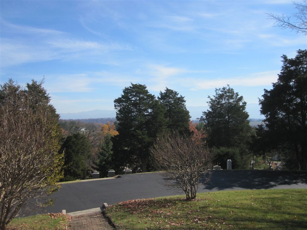 view from Andrew Johnson gravesite