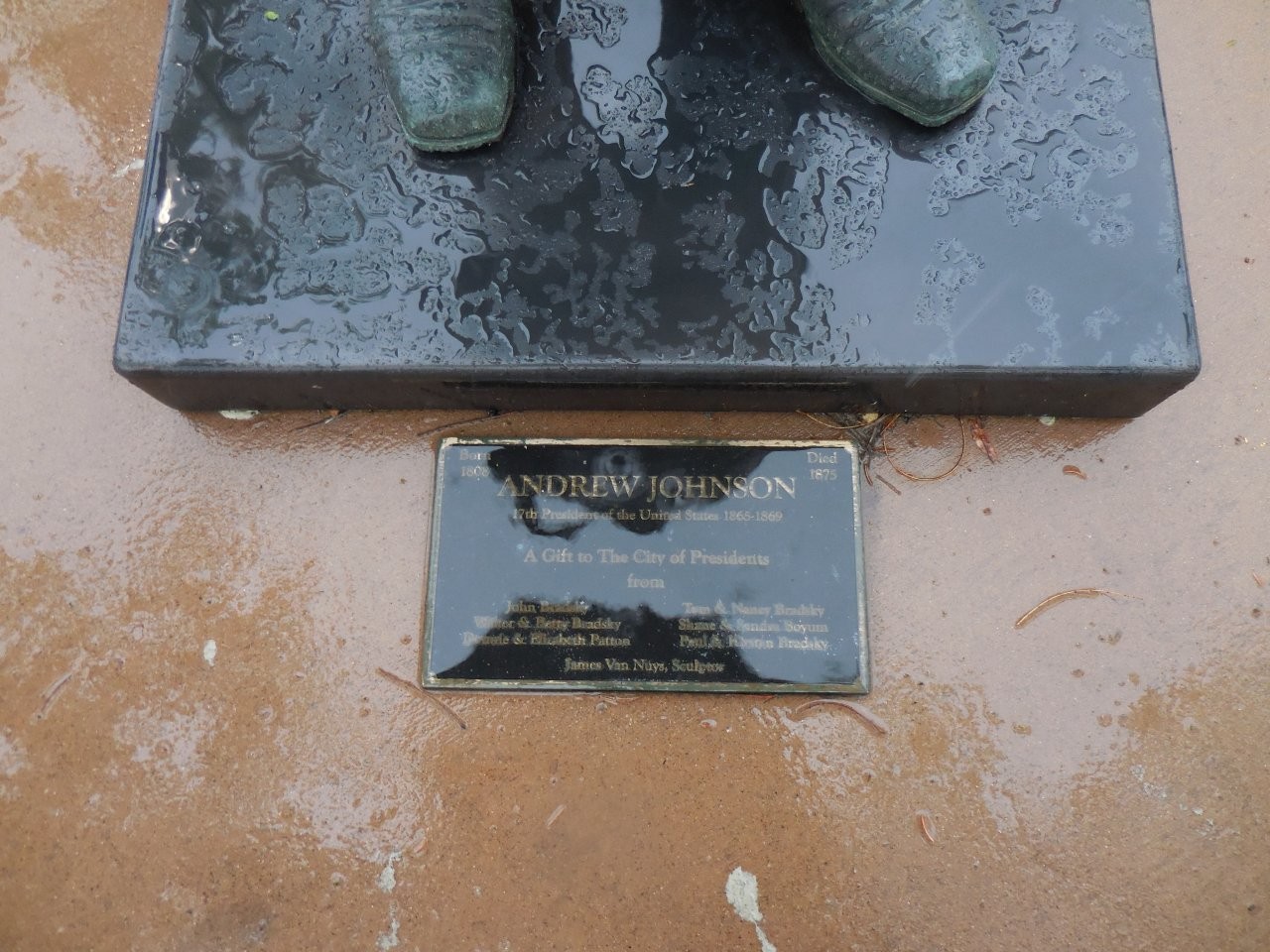 Andrew Johnson statue in Rapid City, South Dakota