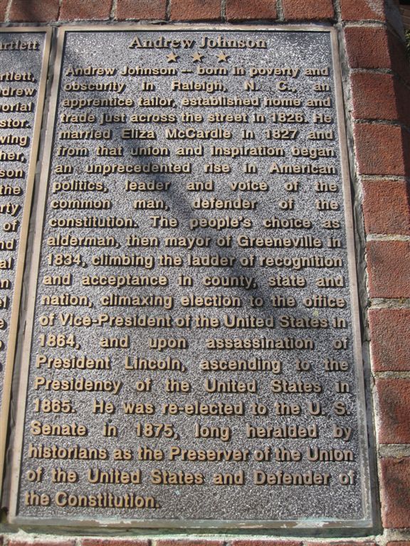 Andrew Johnson statue in Greeneville, Tennessee 