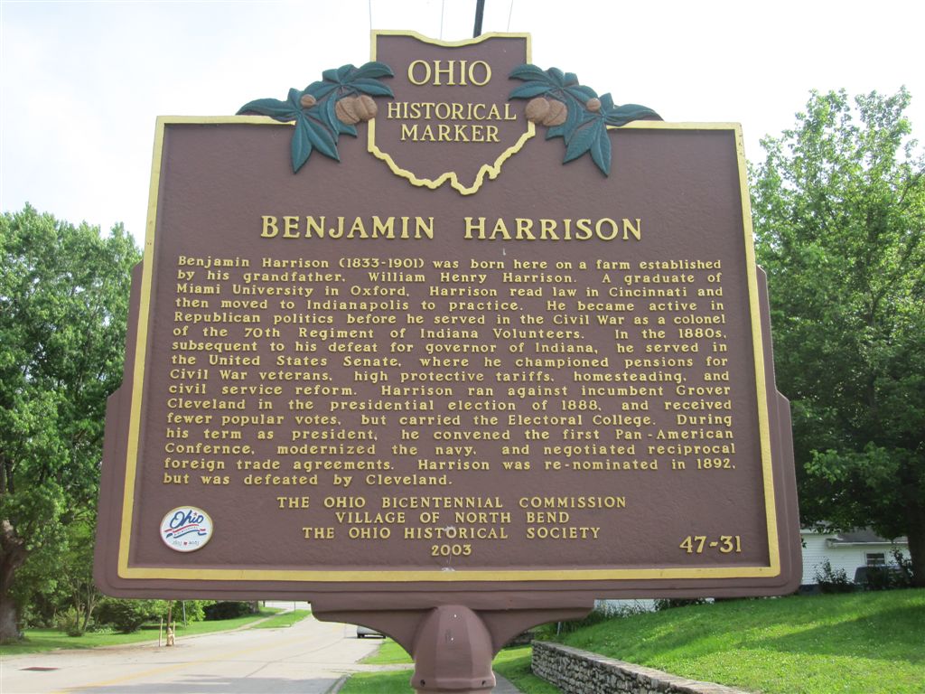 Benjamin Harrison birthplace historical marker