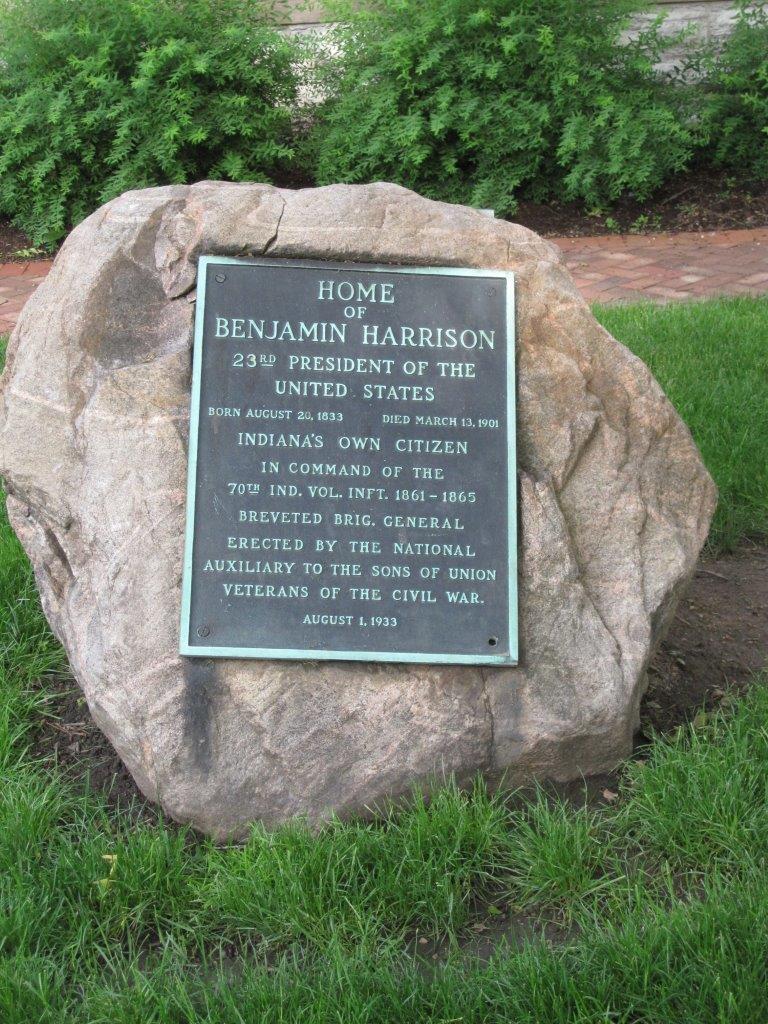 Benjamin Harrison home historical marker