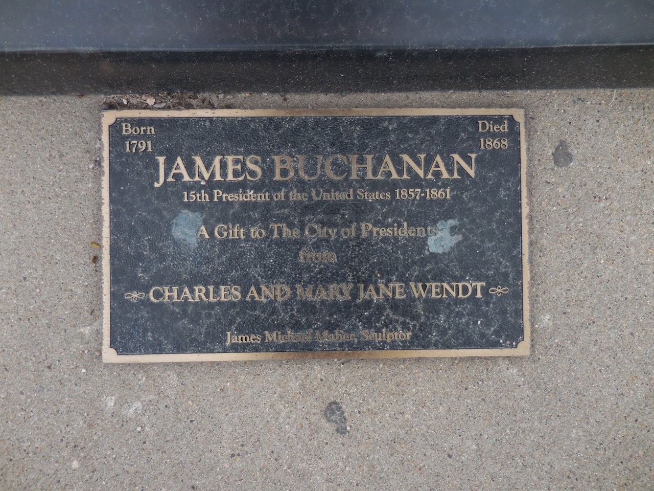 James Buchanan statue in Rapid City, South Dakota