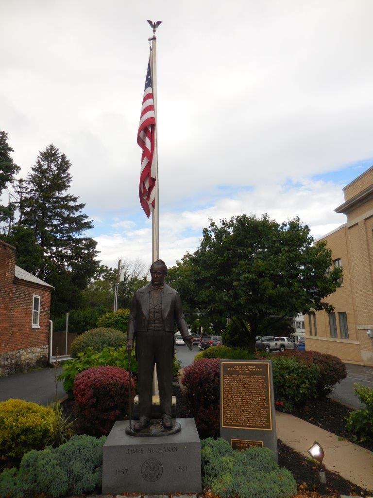 James Buchanan statue in Mercersburg, Pennsylvania