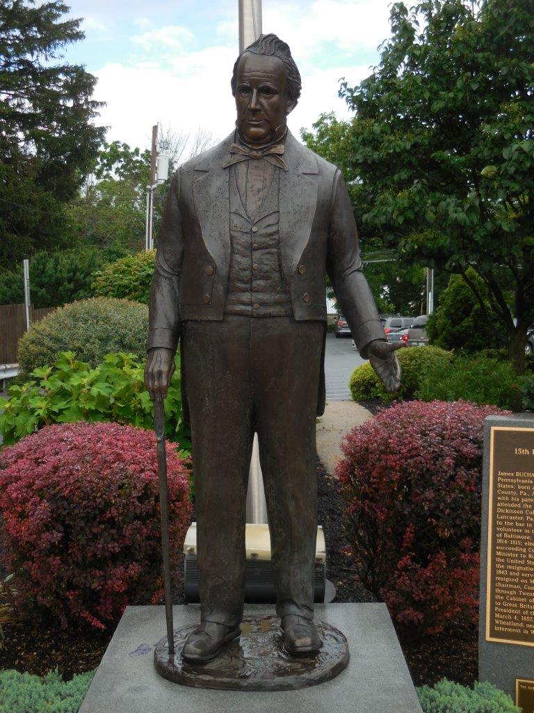 James Buchanan statue in Mercersburg, Pennsylvania