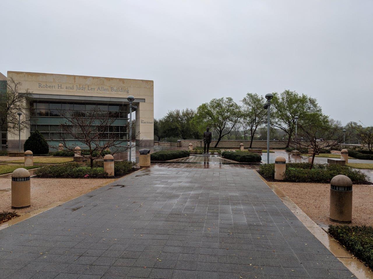 George H.W. Bush statue at Presidential Library