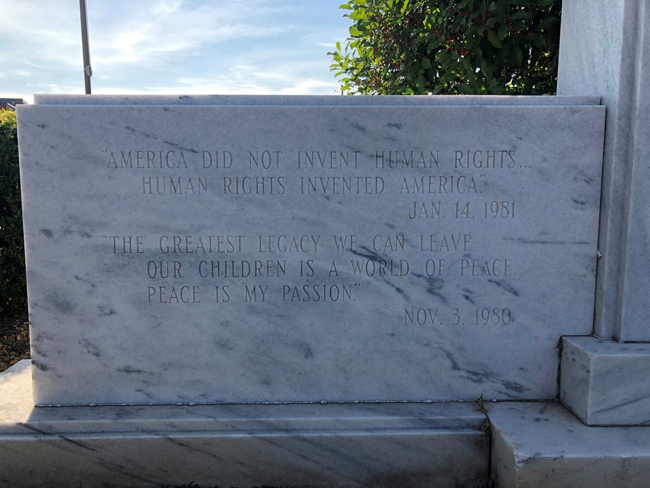 Jimmy Carter memorial in Plains, Georgia