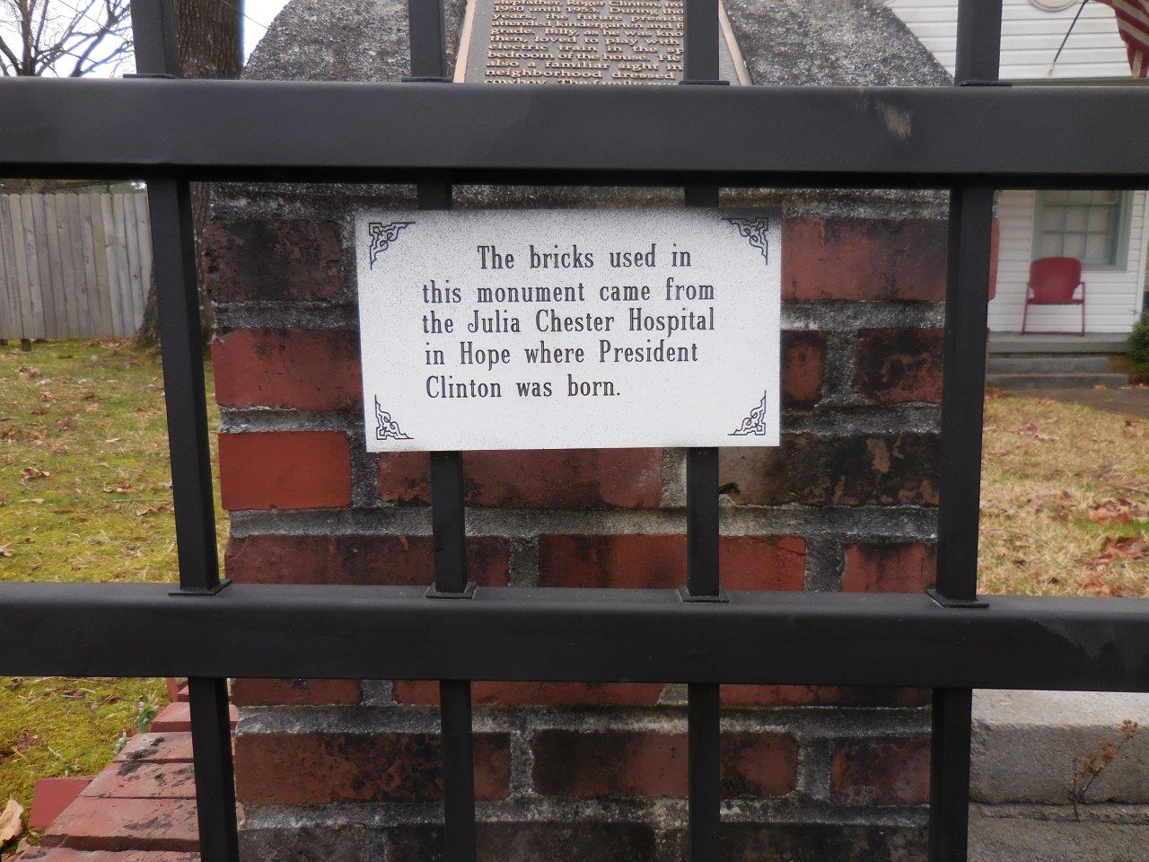 Bill Clinton historical marker