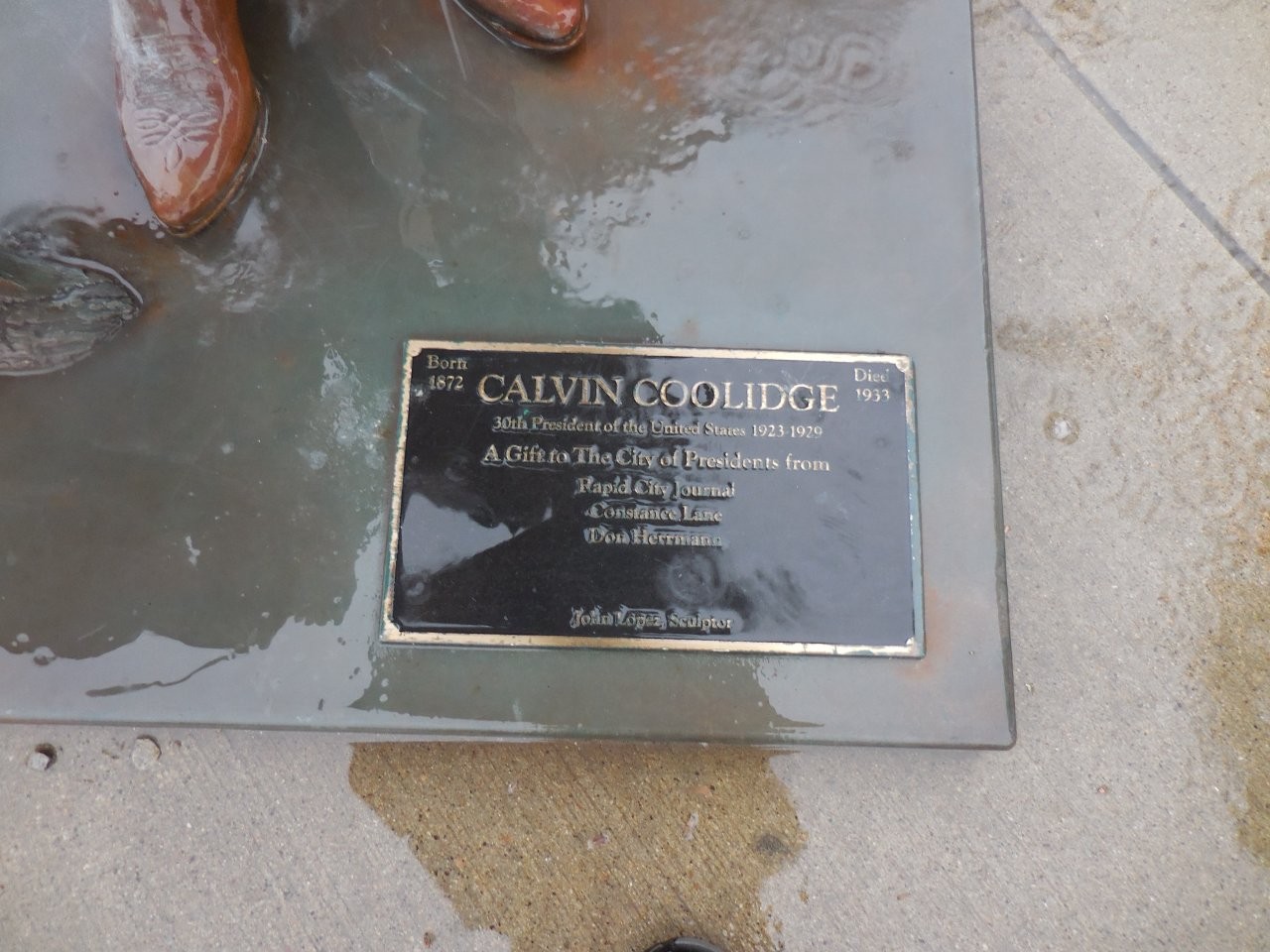 Calvin Coolidge statue in Rapid City, South Dakota