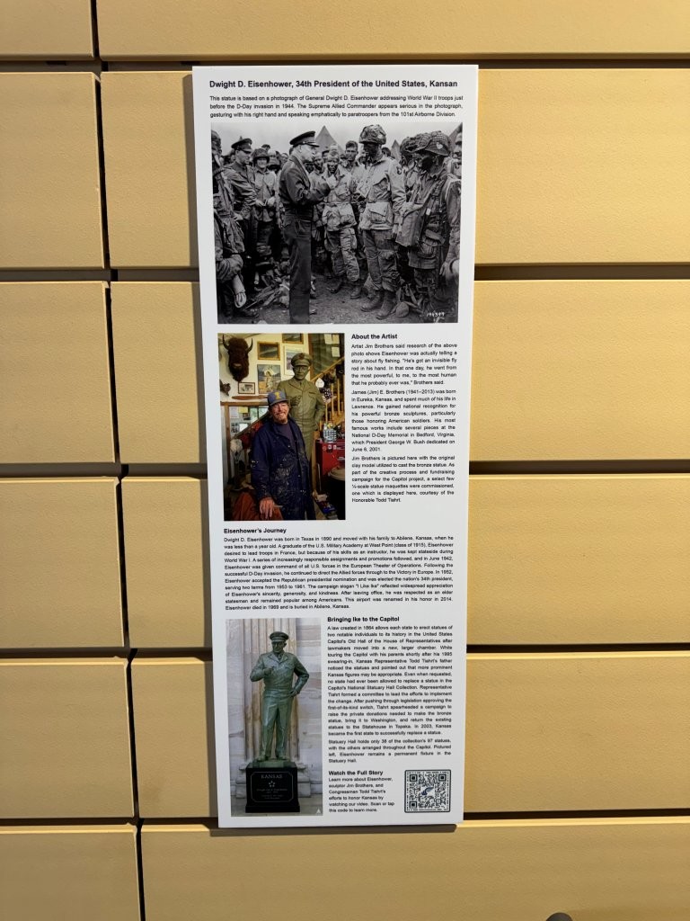 Dwight Eisenhower statue at Eisenhower Airport in Kansas