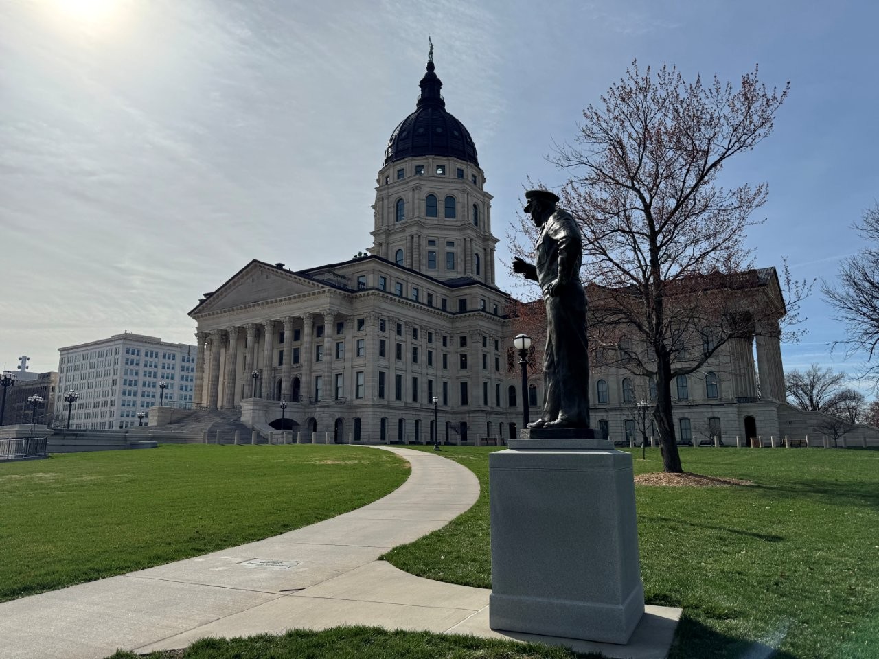 Dwight Eisenhower statue at the Kansas State Capitol in Topeka