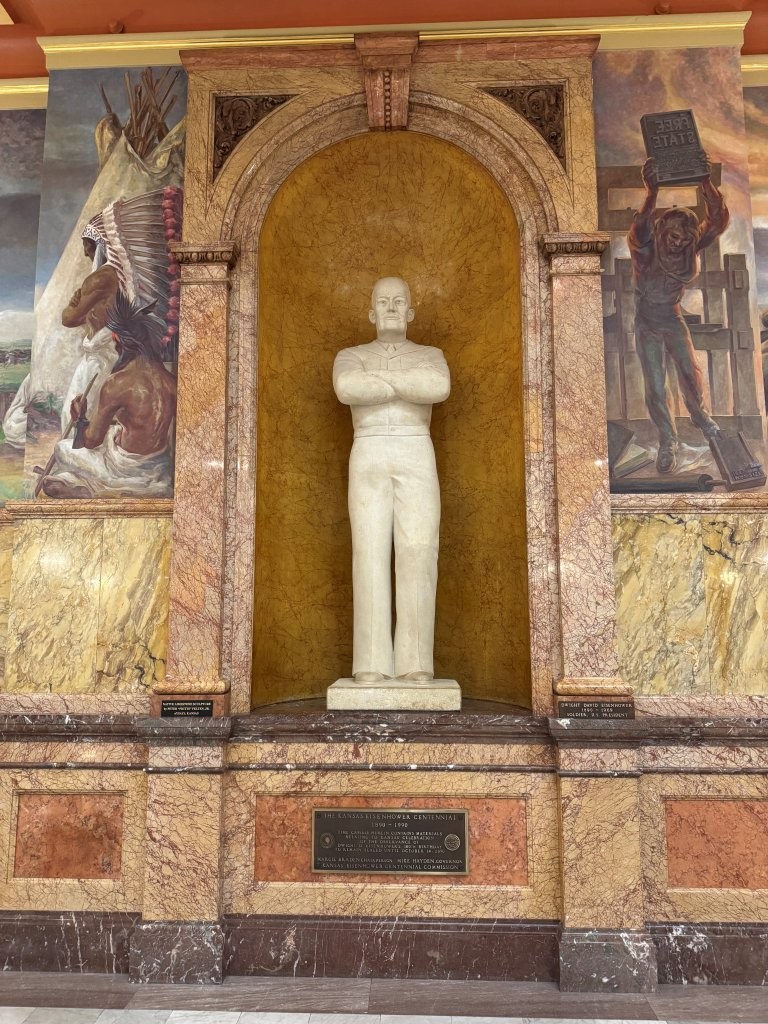 Dwight Eisenhower monument inside Kansas State Capitol