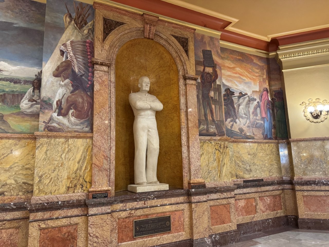 Dwight Eisenhower memorial at the Kansas State Capitol rotunda