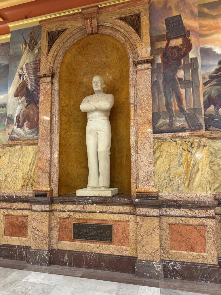 Dwight Eisenhower sculpture inside Kansas State Capitol